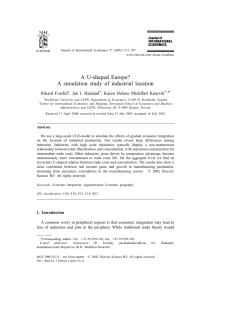 A U-shaped Europe? A simulation study of industrial location