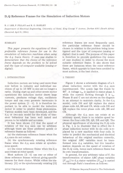 D,Q Reference Frames for the Simulation of Induction Motors