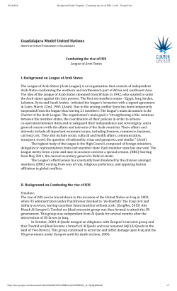 Combating the rise of ISIS