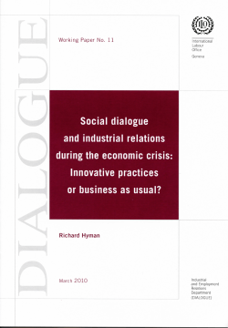 Social dialogue and industrial relations during the economic