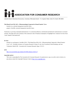 ASSOCIATION FOR CONSUMER RESEARCH