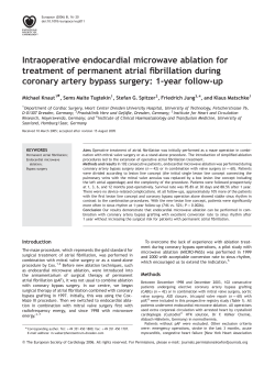 Intraoperative endocardial microwave ablation for treatment of