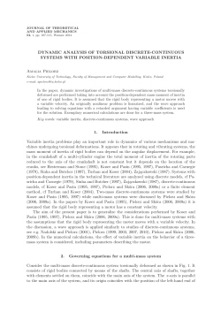 DYNAMIC ANALYSIS OF TORSIONAL DISCRETE