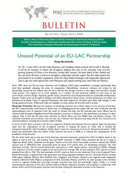 Unused Potential of an EU&ndash;LAC Partnership
