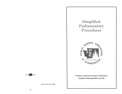 Simplified Parliamentary Procedures