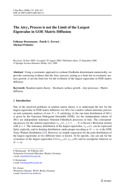 The Airy1 Process is not the Limit of the Largest Eigenvalue in