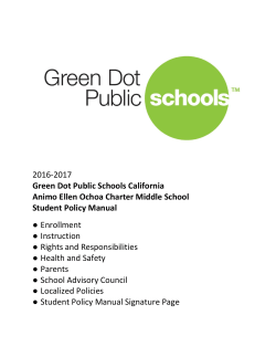 2016-2017 Green Dot Public Schools California Animo Ellen Ochoa