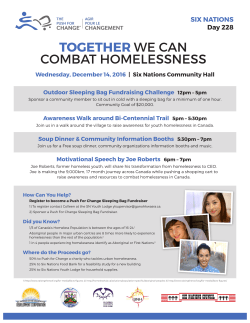 TOGETHER WE CAN COMBAT HOMELESSNESS