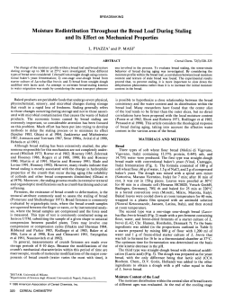 Moisture Redistribution Throughout the Bread Loaf During Staling