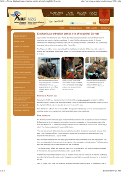 Elephant tusk extraction carries a lot of weight for SA vets