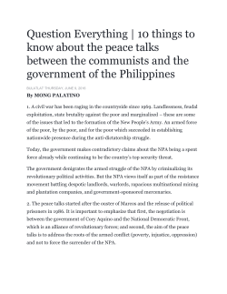 Ten things to know about the Philippines peace