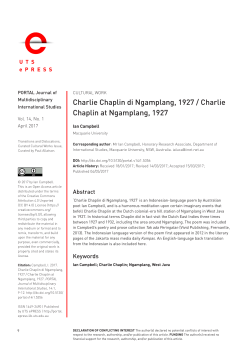 Charlie Chaplin di Ngamplang, 1927 / Charlie Chaplin at