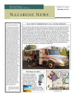 2013-11 Daycare Newsletter - Church of the Nazarene Daycare