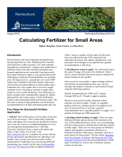 Calculating Fertilizer for Small Areas