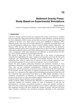 Sediment Gravity Flows: Study Based on