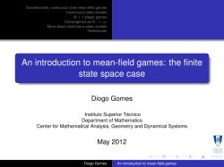 An introduction to mean-field games: the finite state space case pt1