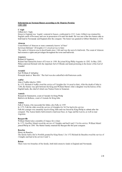 Information on Norman Honors according to Sir