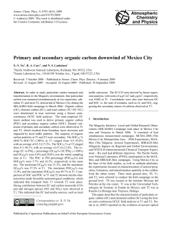 Primary and secondary organic carbon downwind of Mexico City