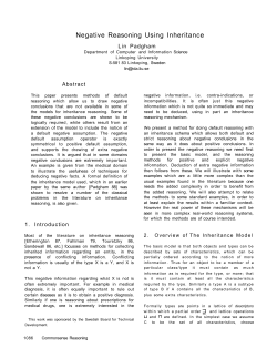 Negative Reasoning Using Inheritance