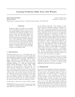 Learning Prediction Suffix Trees with Winnow