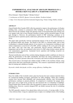 experimental analysis of air flow profiles in a double