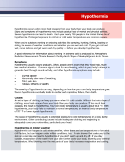 Hypothermia - Highline Public Schools