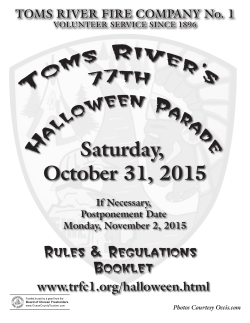 TR Fire Company No.1 Halloween Parade Booklet