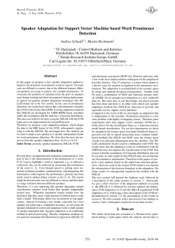 Speaker Adaptation for Support Vector Machine based Word