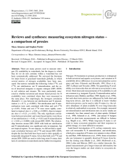measuring ecosystem nitrogen status