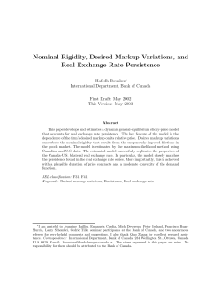 Nominal Rigidity, Desired Markup Variations, and Real Exchange