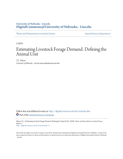 Defining the Animal Unit - DigitalCommons@University of Nebraska