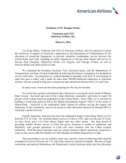 Testimony of W. Douglas Parker Chairman and CEO - Aa