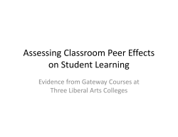 Assessing Classroom Peer Effects on Student