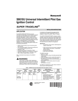 S8610U3009 - Universal Intermittent Pilot Gas Ignition Control