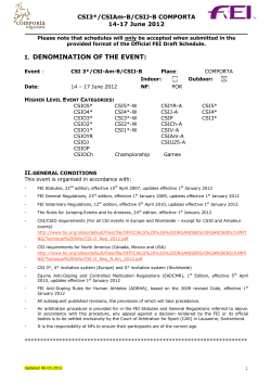 FEDERATION EQUESTRE INTERNATIONALE 2000