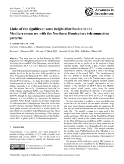 Links of the significant wave height distribution in the Mediterranean