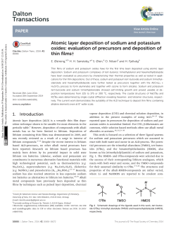 Atomic layer deposition of sodium and potassium oxides: evaluation
