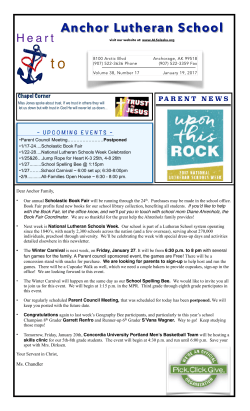 January 19, 2017 - Anchor Lutheran School
