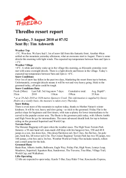 Thredbo resort report