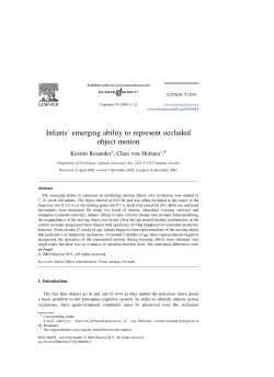 Infants` emerging ability to represent occluded object motion