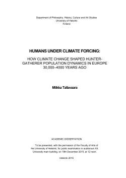 Humans under climate forcing - How climate change shaped