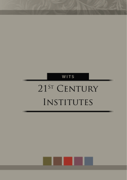 21st Century Institutes Wits Research Report 2011