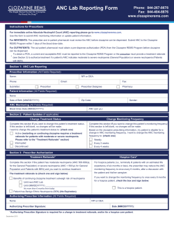 ANC Lab Reporting Form