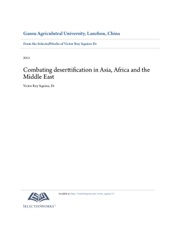 Combating deserttification in Asia, Africa and the Middle East