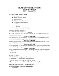 us migration patterns prior to 1860