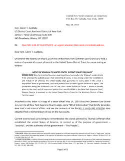 letter to Federal Judge