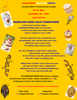 BAKELESS BAKE SALE FUNDRAISER