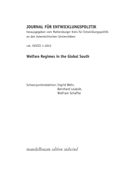 Welfare Regimes in the Global South: A short Introduction