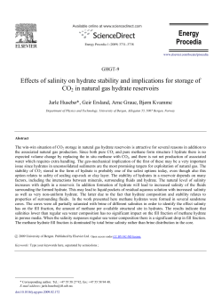Effects of salinity on hydrate stability and implications for storage of