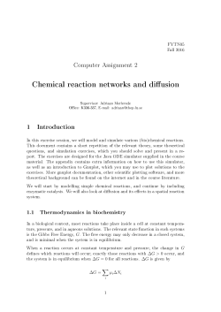 Chemical reaction networks and di usion